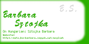 barbara sztojka business card
